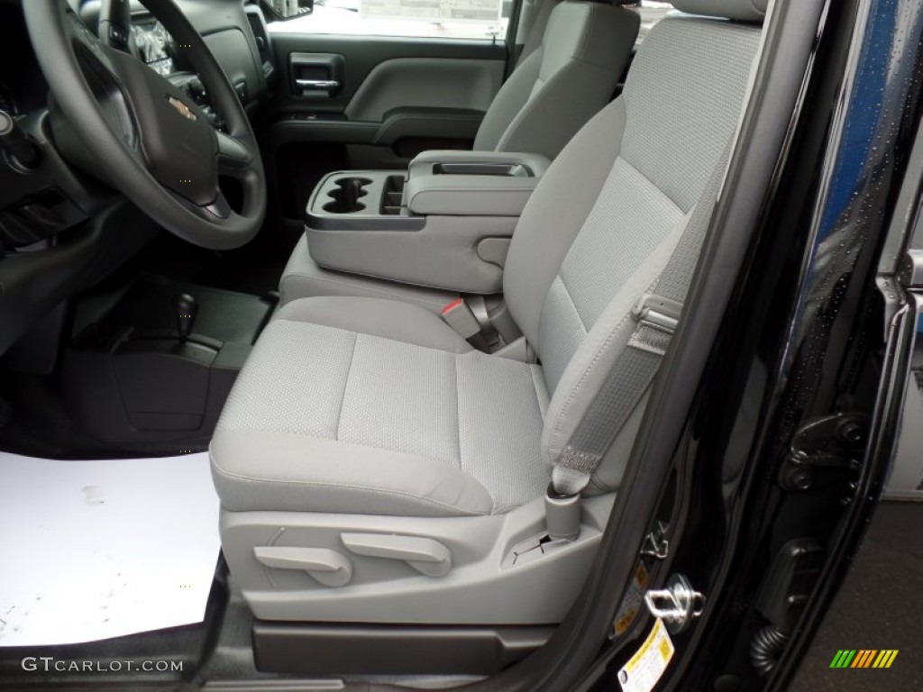 Dark Ash Jet Black Interior 2015 Chevrolet Silverado 1500 Wt