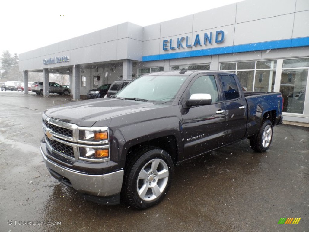 2015 Silverado 1500 LS Double Cab 4x4 - Tungsten Metallic / Dark Ash/Jet Black photo #7