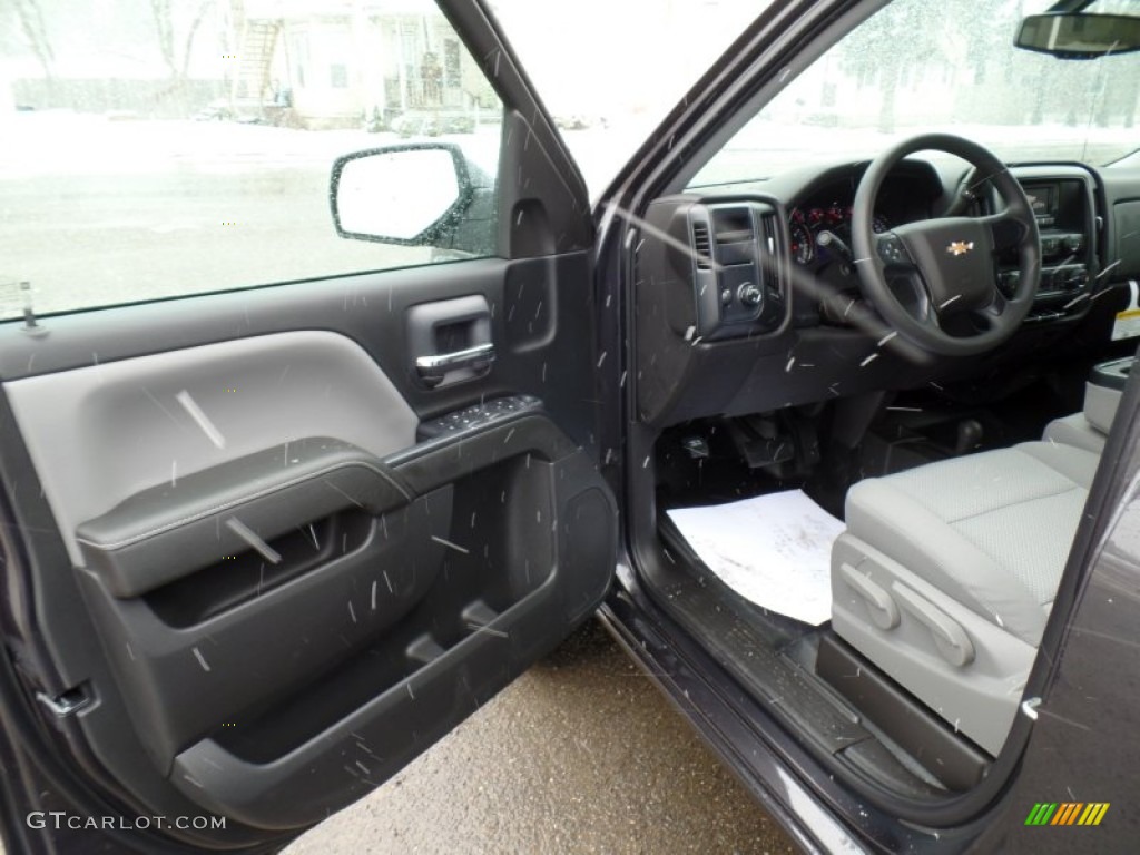 2015 Silverado 1500 LS Double Cab 4x4 - Tungsten Metallic / Dark Ash/Jet Black photo #12