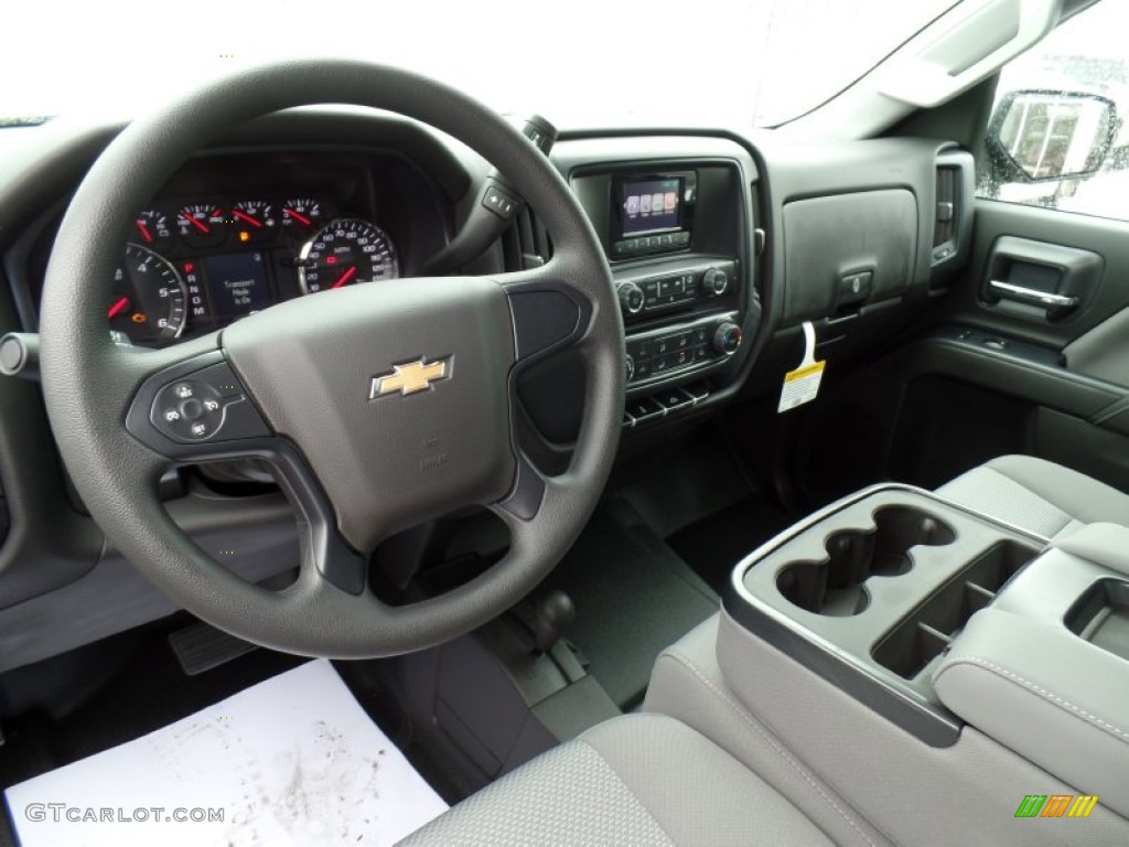 2015 Silverado 1500 LS Double Cab 4x4 - Tungsten Metallic / Dark Ash/Jet Black photo #17