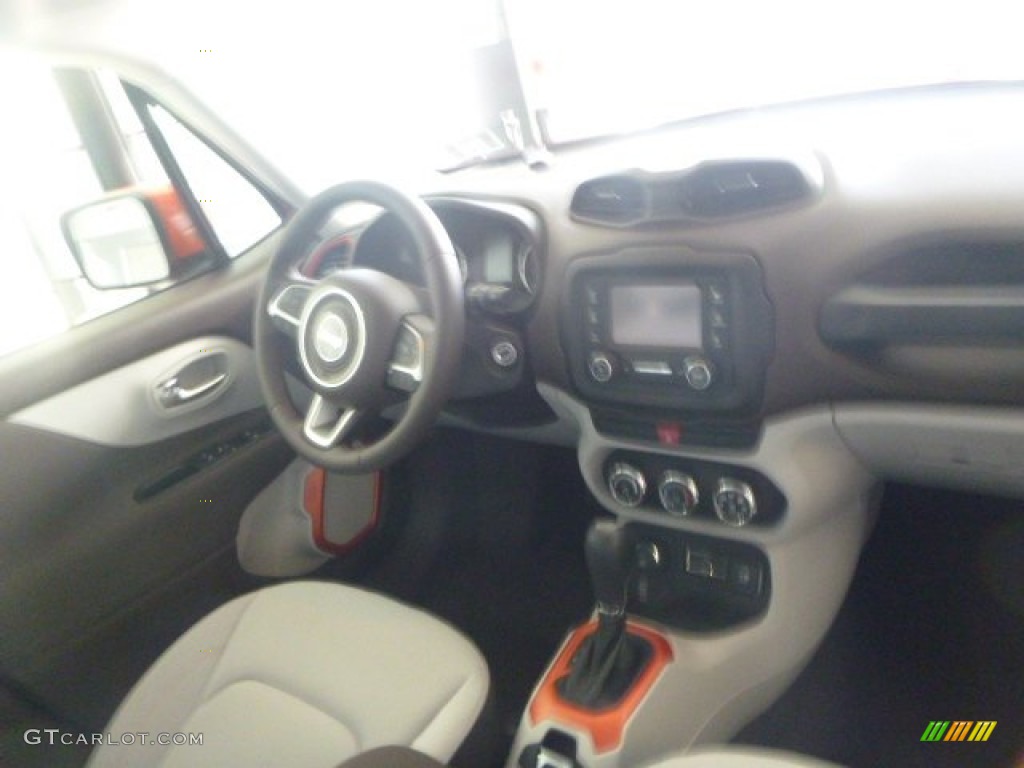 2015 Renegade Latitude 4x4 - Omaha Orange / Bark Brown/Ski Gray photo #6
