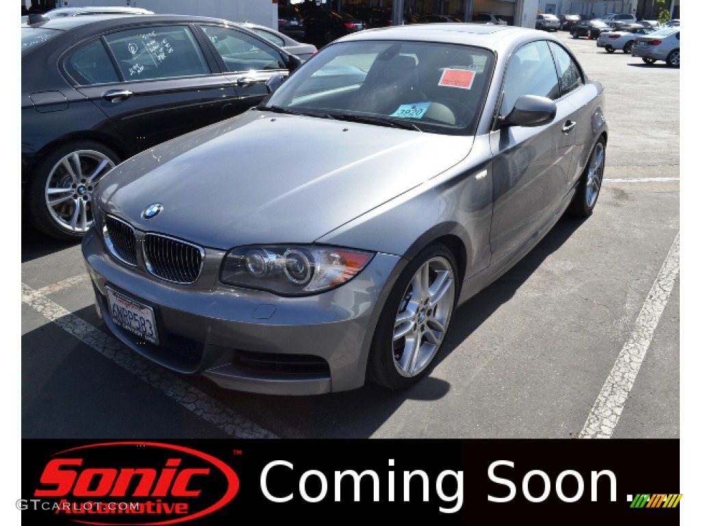 2011 1 Series 135i Coupe - Space Gray Metallic / Black photo #1
