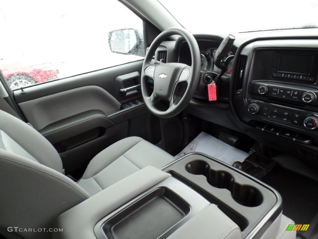 2015 Silverado 1500 LS Double Cab 4x4 - Tungsten Metallic / Dark Ash/Jet Black photo #52