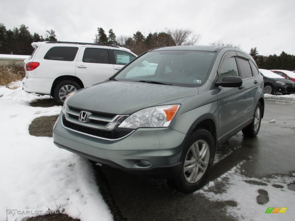 2011 CR-V EX 4WD - Opal Sage Metallic / Ivory photo #4