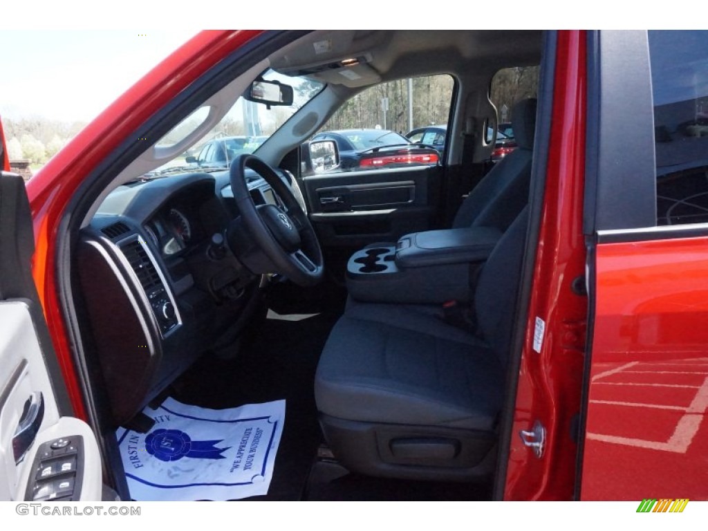 2014 1500 SLT Quad Cab - Flame Red / Black/Diesel Gray photo #9