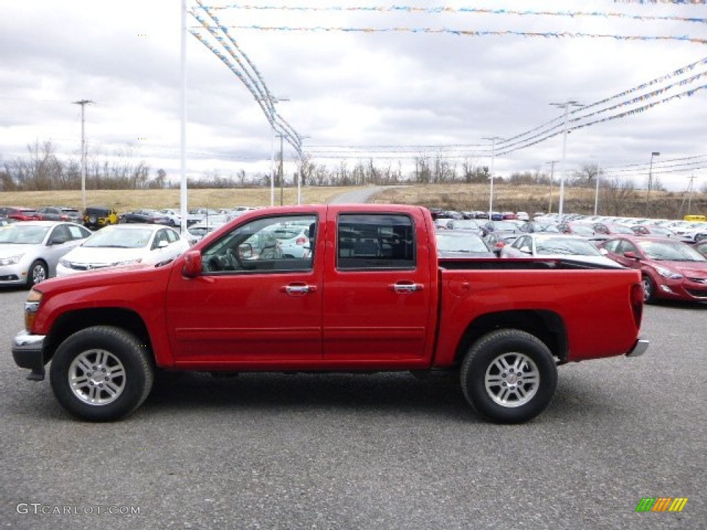 2012 Canyon SLE Crew Cab 4x4 - Fire Red / Light Tan photo #6