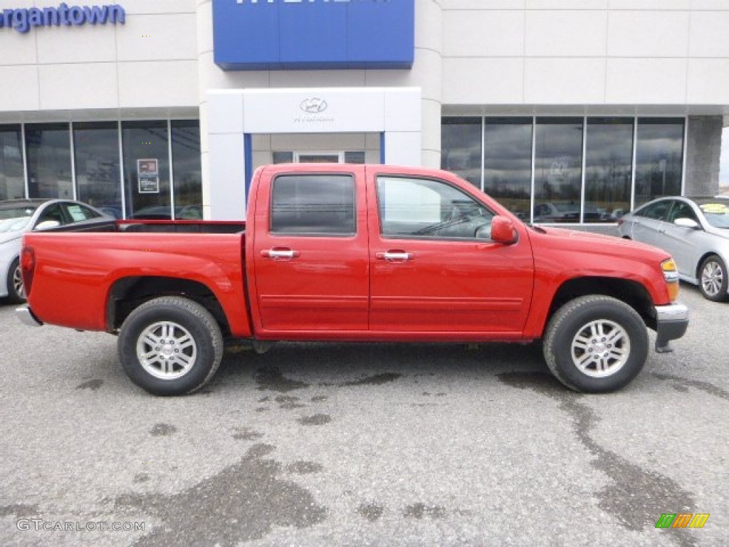 2012 Canyon SLE Crew Cab 4x4 - Fire Red / Light Tan photo #15