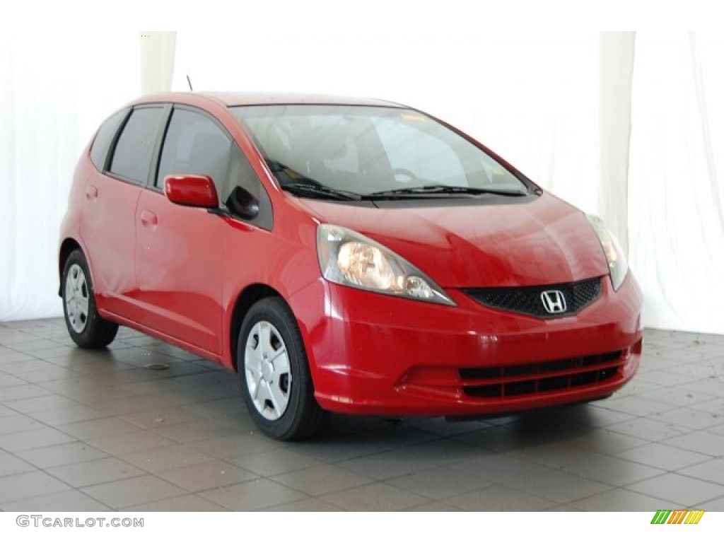 Milano Red 2013 Honda Fit Standard Fit Model Exterior Photo #102406530