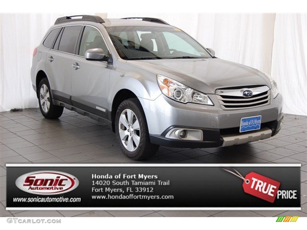 2011 Outback 2.5i Limited Wagon - Steel Silver Metallic / Off Black photo #1