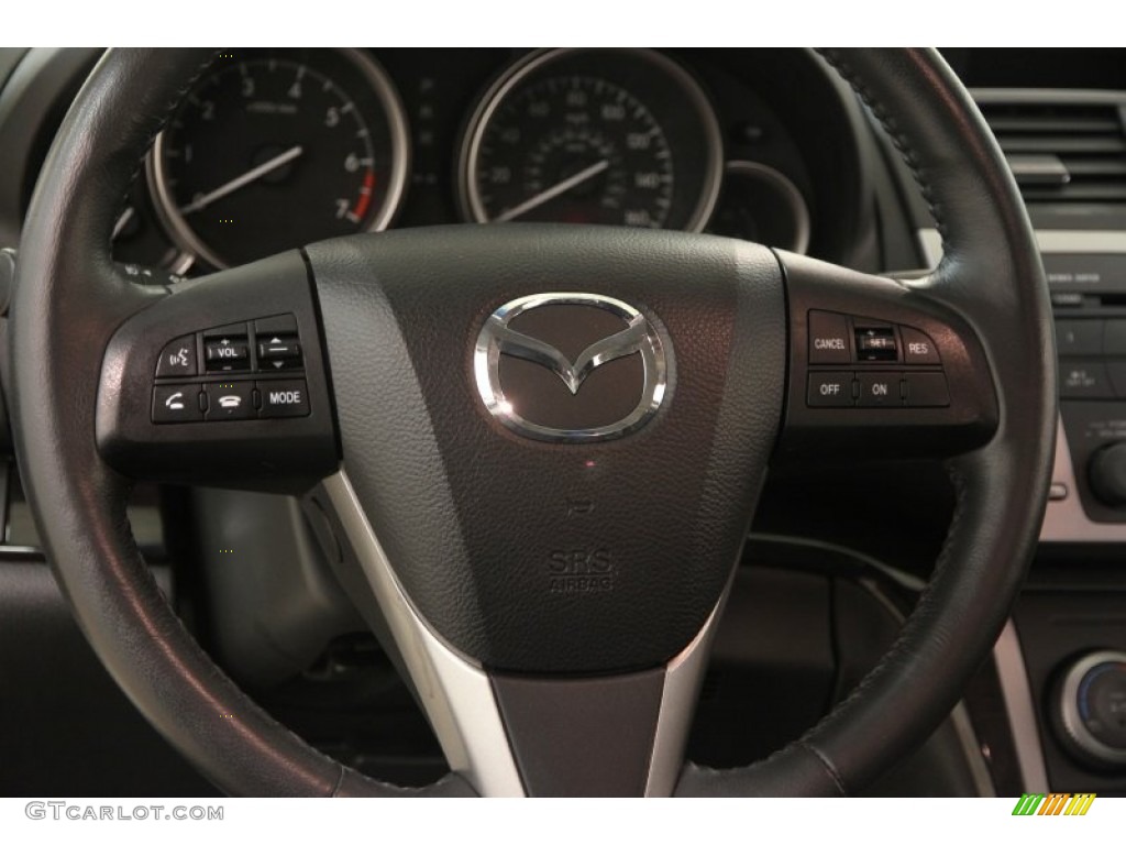 2012 Mazda MAZDA6 i Touring Sedan Black Steering Wheel Photo #102407381