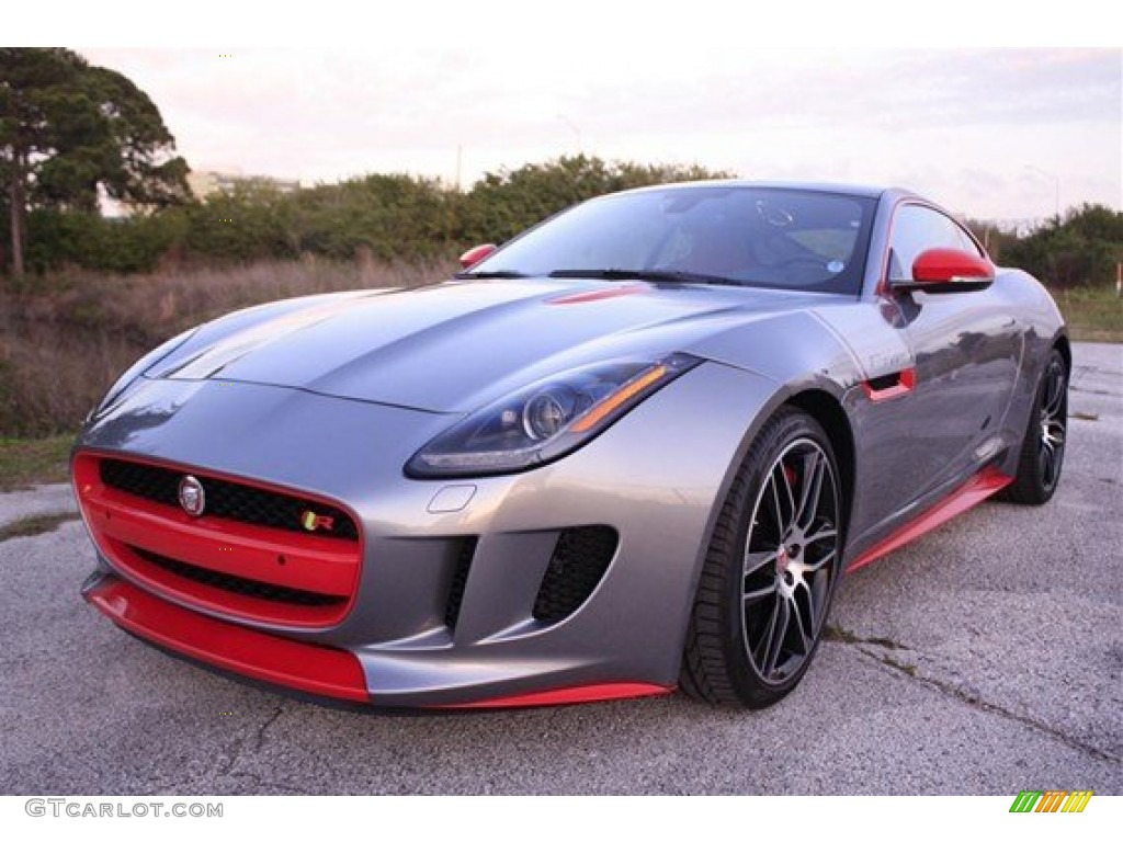 Lunar Grey Metallic 2015 Jaguar F-TYPE R Coupe Exterior Photo #102412552
