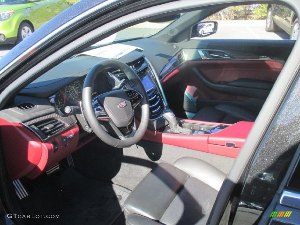 Jet Black Morello Red Interior 2015 Cadillac Cts Vsport