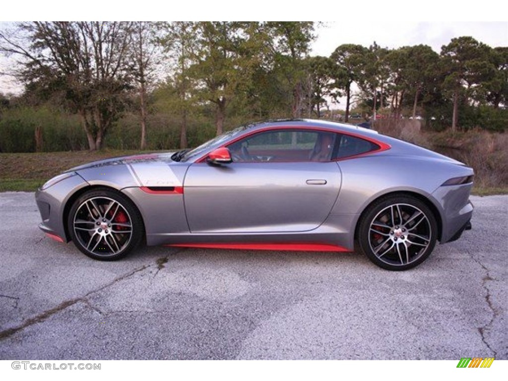 Lunar Grey Metallic 2015 Jaguar F-TYPE R Coupe Exterior Photo #102412822