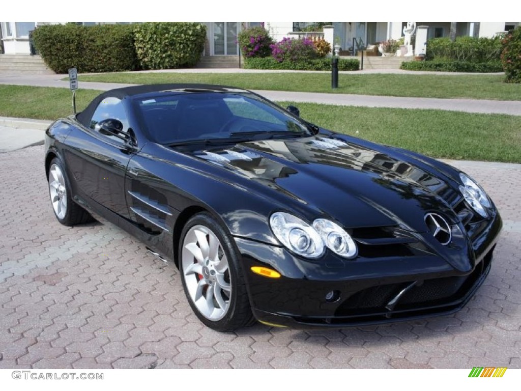 2008 SLR McLaren Roadster - Cassiterite Black Metallic / Black photo #1