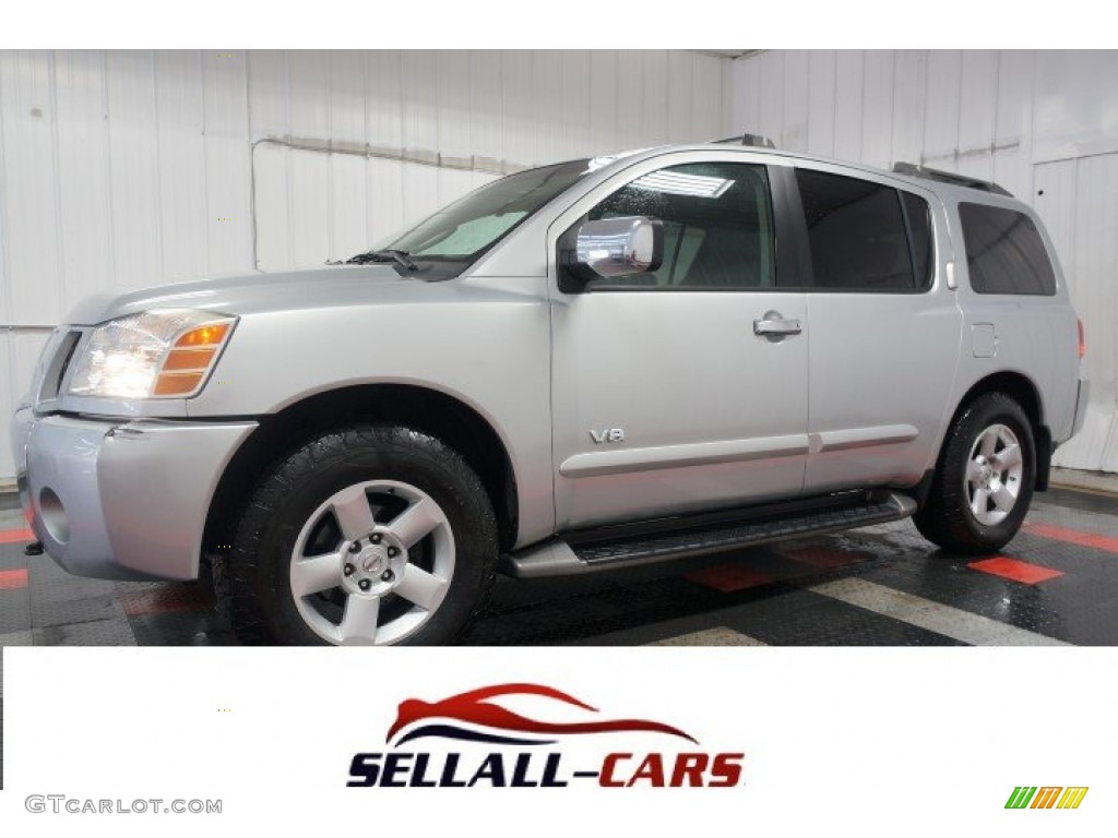 2005 Armada SE 4x4 - Silver Lightning / Steel/Titanium photo #1