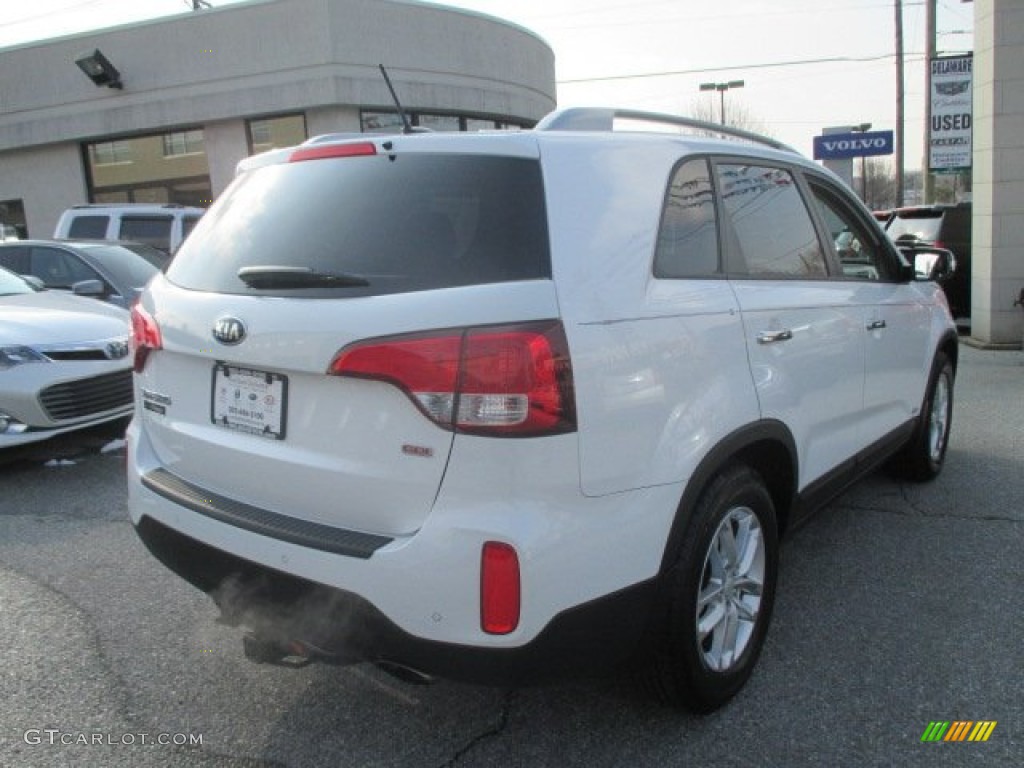 2014 Sorento LX AWD - Snow White Pearl / Black photo #6