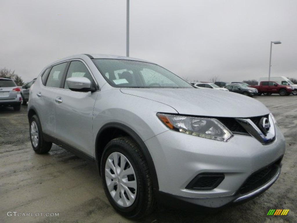 Brilliant Silver 2015 Nissan Rogue S AWD Exterior Photo #102429877