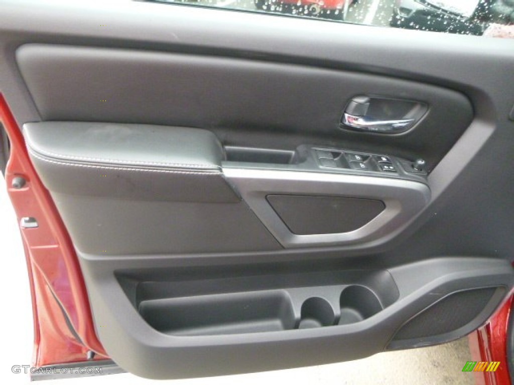 2015 Nissan Titan PRO-4X Crew Cab 4x4 Charcoal Door Panel Photo #102430039