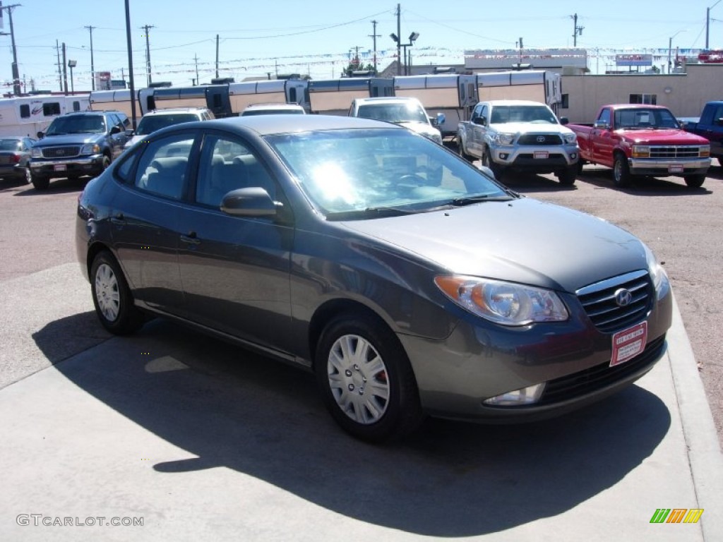 2008 Elantra GLS Sedan - Carbon Gray Metallic / Gray photo #7