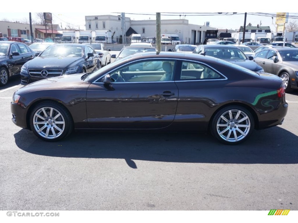 2011 A5 2.0T quattro Coupe - Teak Brown Metallic / Black photo #4