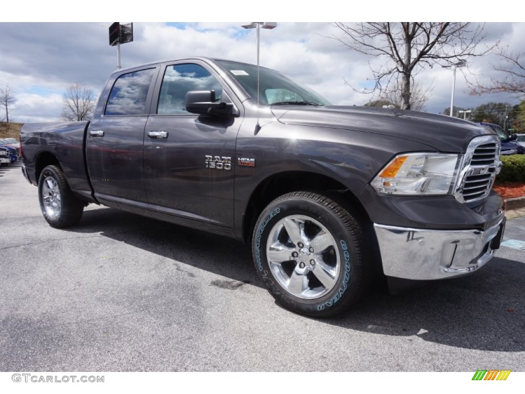 2015 1500 Big Horn Crew Cab - Granite Crystal Metallic / Black/Diesel Gray photo #4