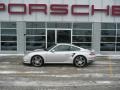 2007 Porsche 911 Turbo Coupe, Arctic Silver Metallic / Sea Blue, Profile 2007 Porsche 911 Turbo Coupe Parts