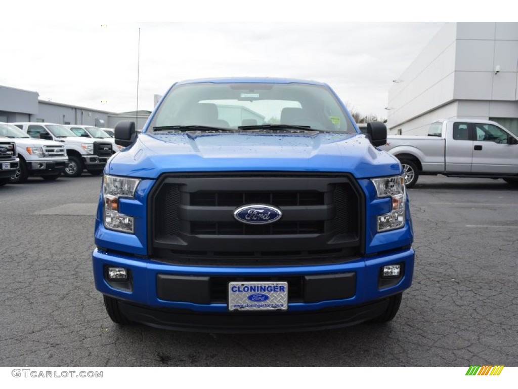 2015 F150 XLT SuperCab - Blue Flame Metallic / Medium Earth Gray photo #4