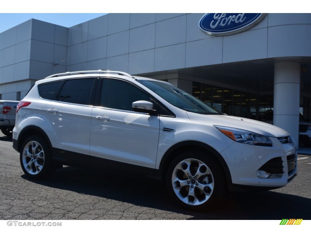 2015 Escape Titanium - White Platinum Metallic Tri-Coat / Medium Light Stone photo #1