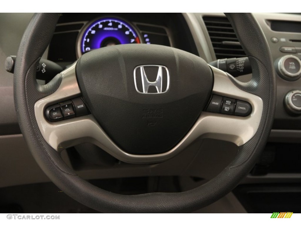 2007 Honda Civic EX Sedan Gray Steering Wheel Photo #102448411