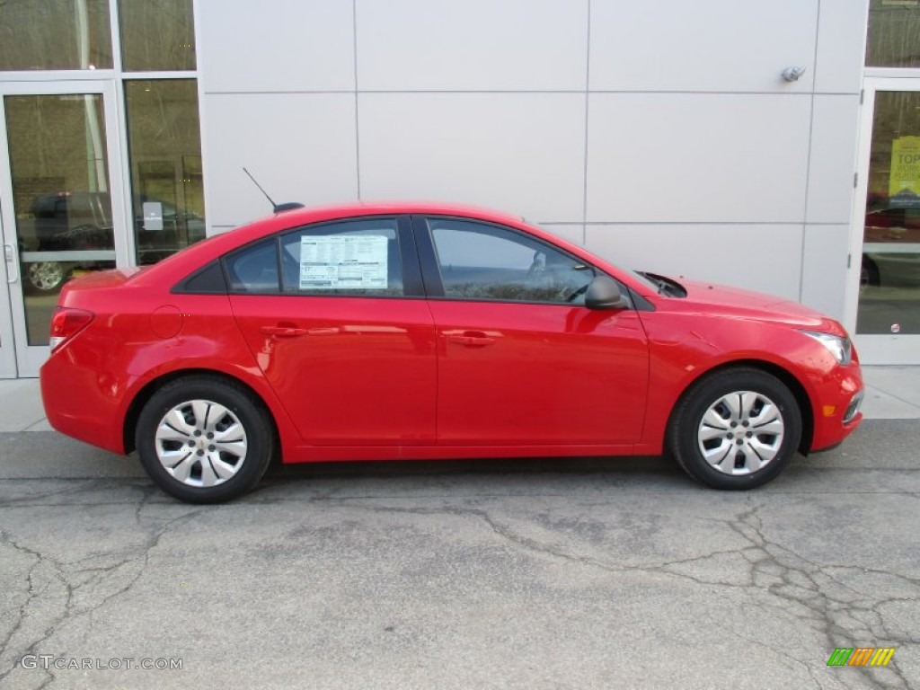 2015 Cruze LS - Red Hot / Jet Black/Medium Titanium photo #2