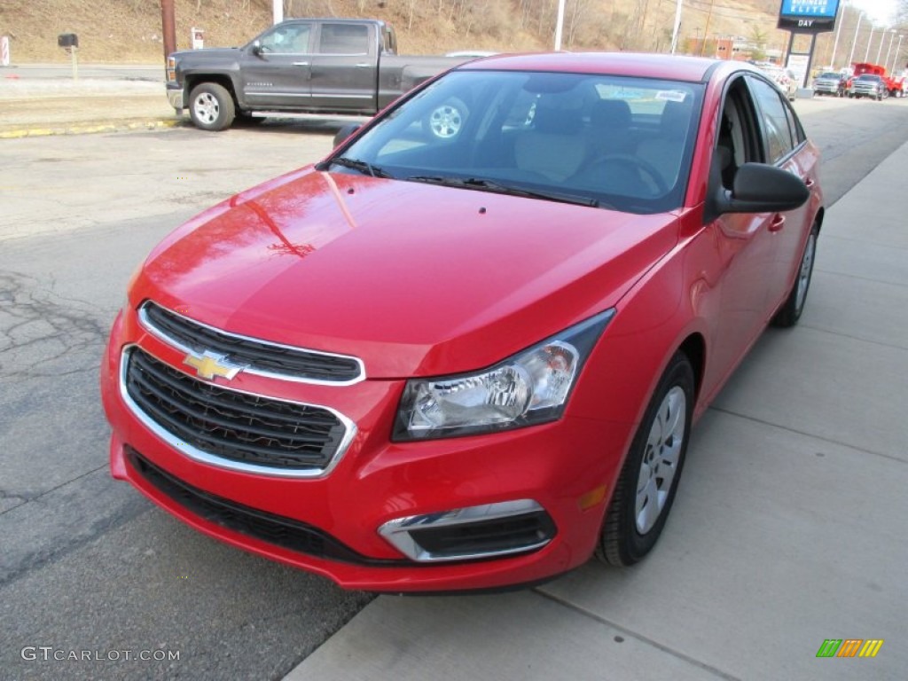 2015 Cruze LS - Red Hot / Jet Black/Medium Titanium photo #8