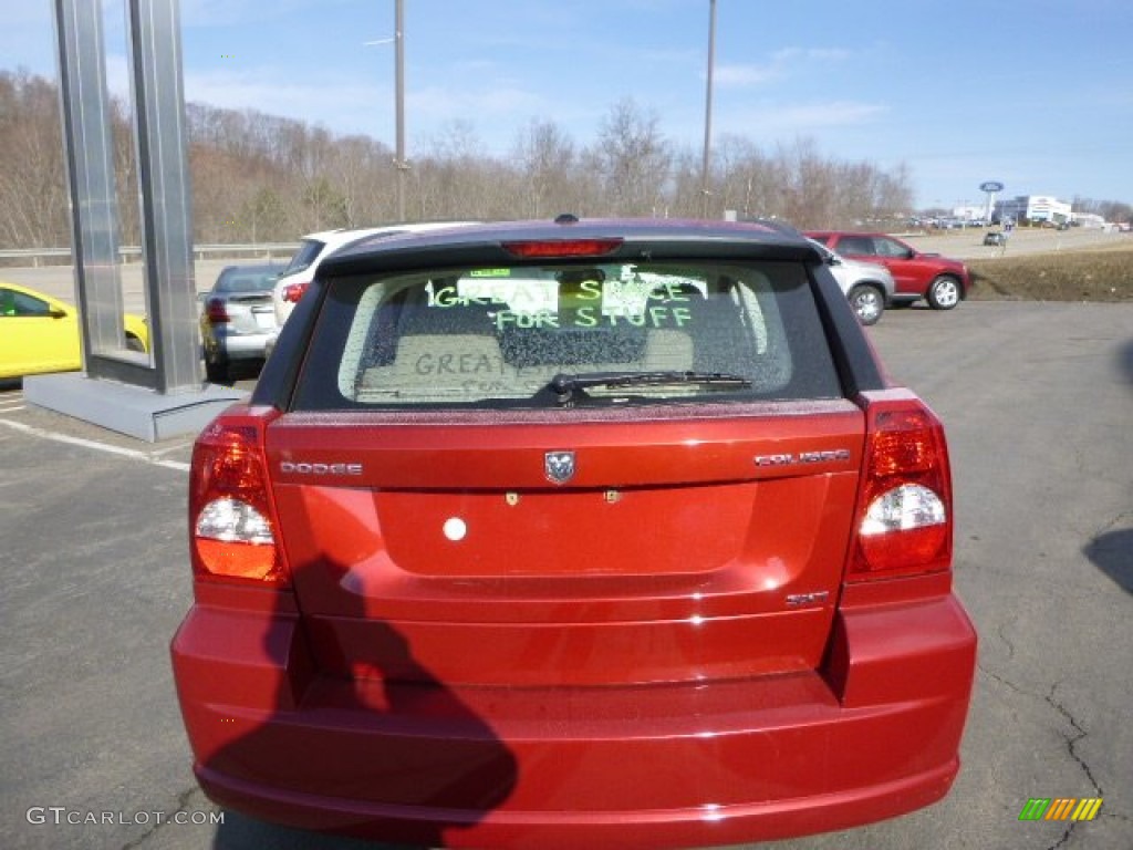 2009 Caliber SXT - Inferno Red Crystal Pearl / Pastel Pebble Beige photo #4