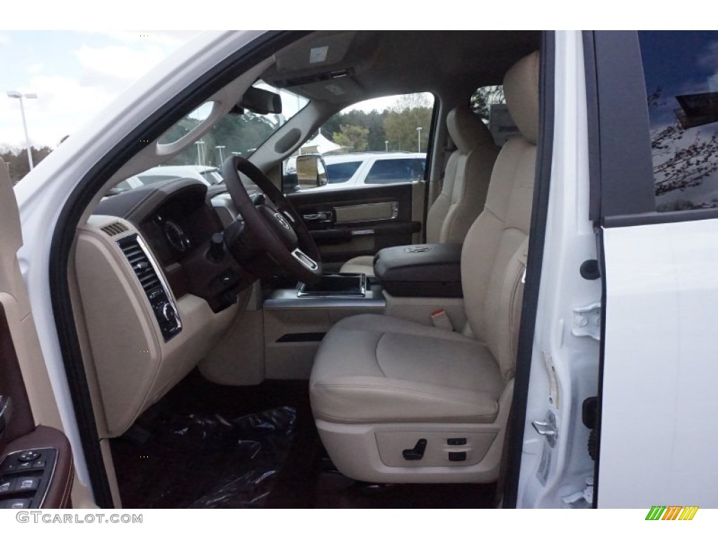 2015 3500 Laramie Crew Cab 4x4 Dual Rear Wheel - Bright White / Canyon Brown/Light Frost Beige photo #7