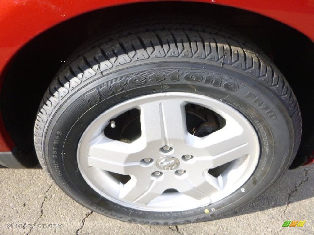 2009 Caliber SXT - Inferno Red Crystal Pearl / Pastel Pebble Beige photo #7