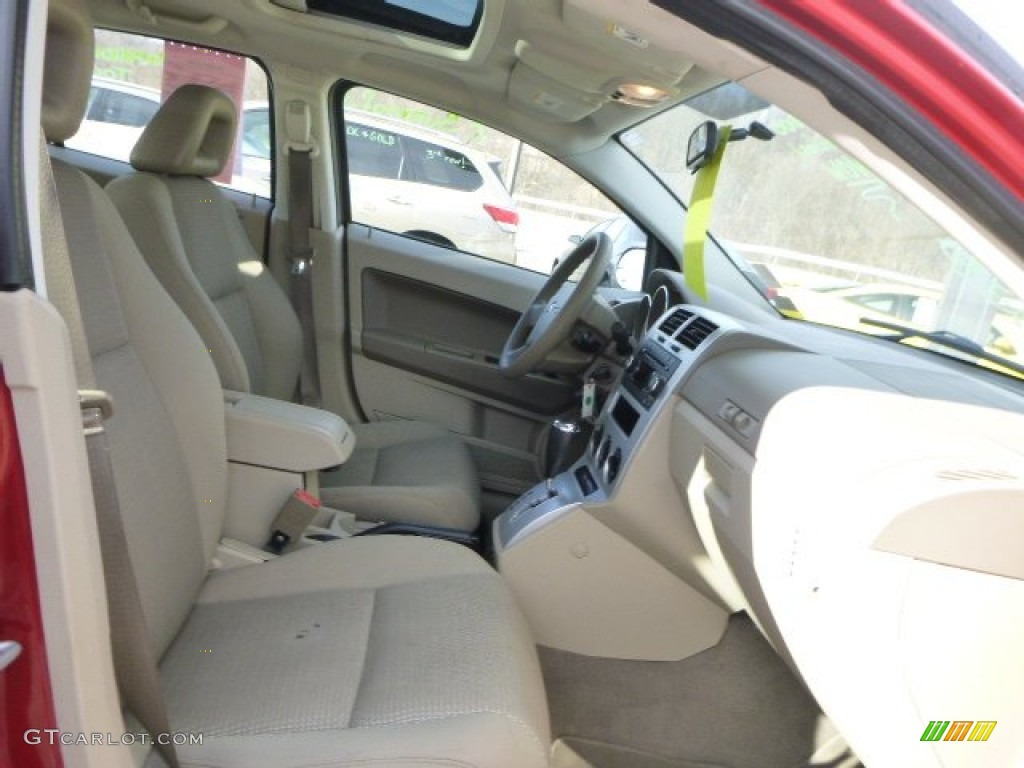 2009 Caliber SXT - Inferno Red Crystal Pearl / Pastel Pebble Beige photo #10