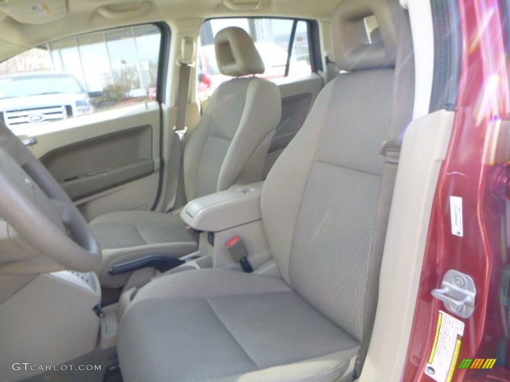 2009 Caliber SXT - Inferno Red Crystal Pearl / Pastel Pebble Beige photo #13