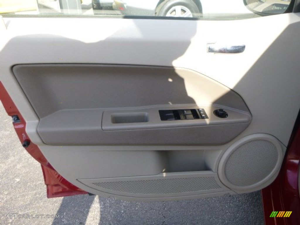 2009 Caliber SXT - Inferno Red Crystal Pearl / Pastel Pebble Beige photo #14