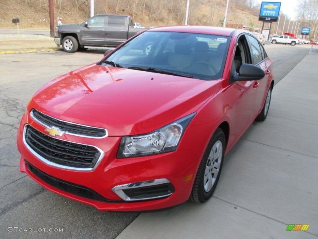 2015 Cruze LS - Red Hot / Jet Black/Medium Titanium photo #8