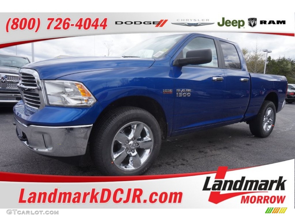 2015 1500 Big Horn Quad Cab 4x4 - Blue Streak Pearl / Black/Diesel Gray photo #1