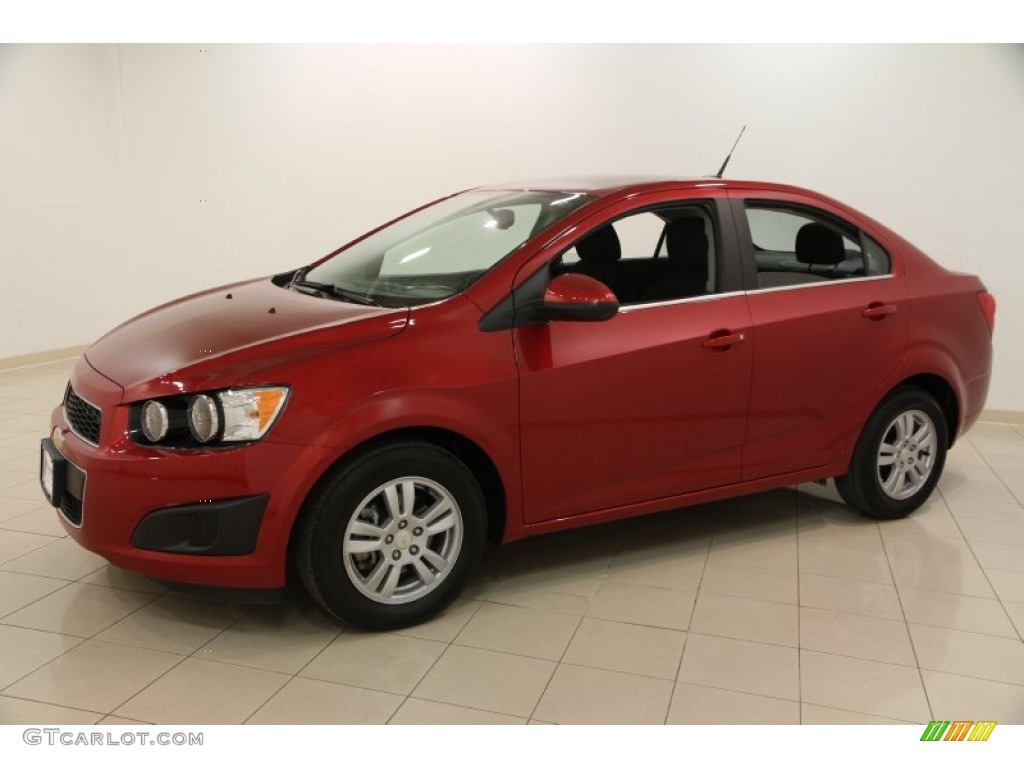 Crystal Red Tintcoat 2014 Chevrolet Sonic LT Sedan Exterior Photo #102455267