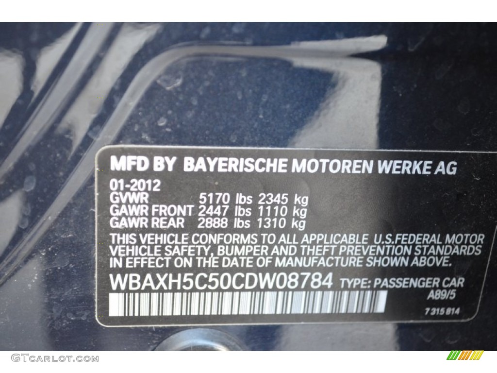 2012 5 Series 528i xDrive Sedan - Imperial Blue Metallic / Venetian Beige photo #51