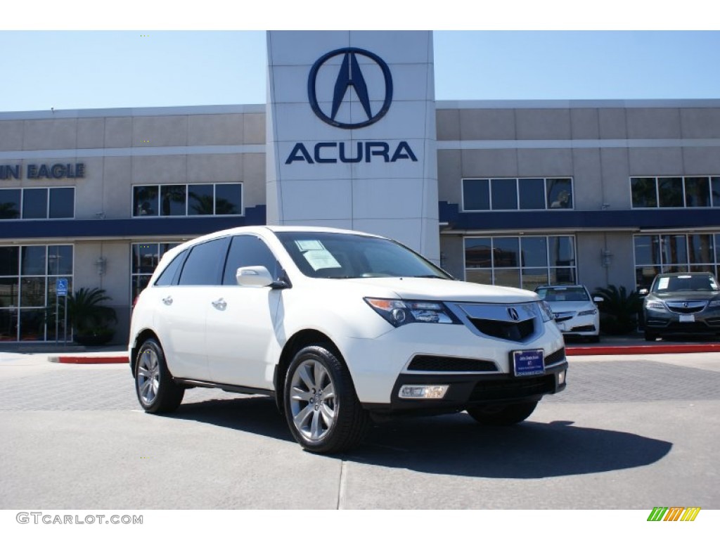 2013 MDX SH-AWD Advance - Aspen White Pearl / Parchment photo #2