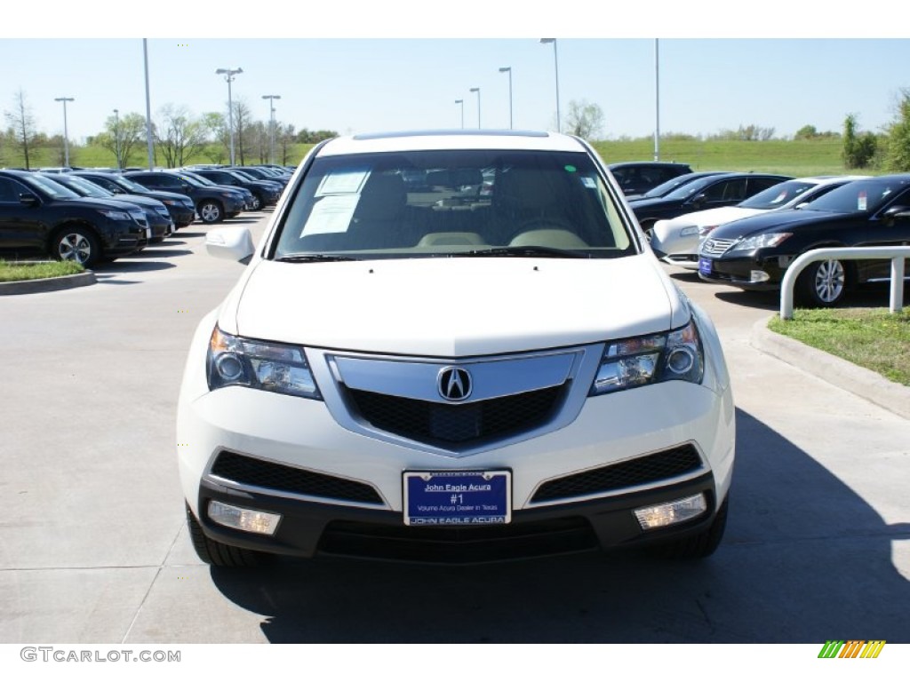 2013 MDX SH-AWD Advance - Aspen White Pearl / Parchment photo #4