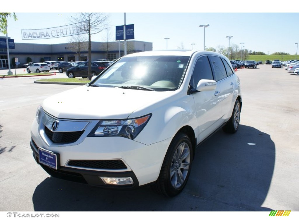 2013 MDX SH-AWD Advance - Aspen White Pearl / Parchment photo #5
