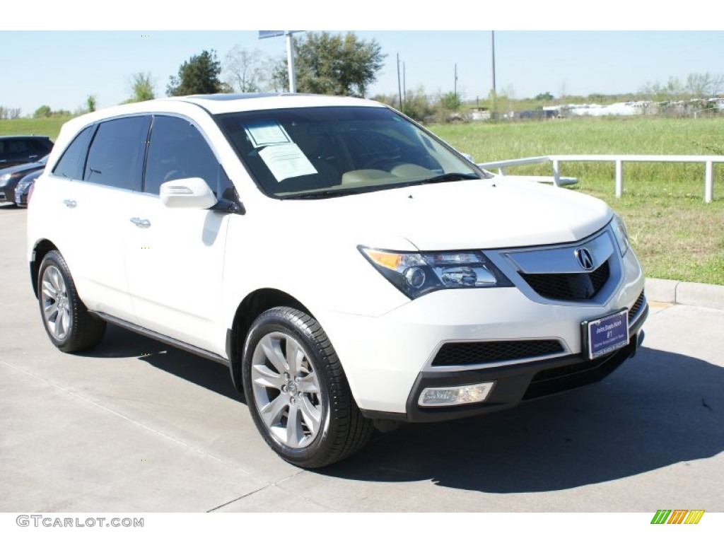 2013 MDX SH-AWD Advance - Aspen White Pearl / Parchment photo #11