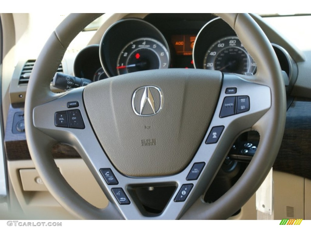 2013 MDX SH-AWD Advance - Aspen White Pearl / Parchment photo #34