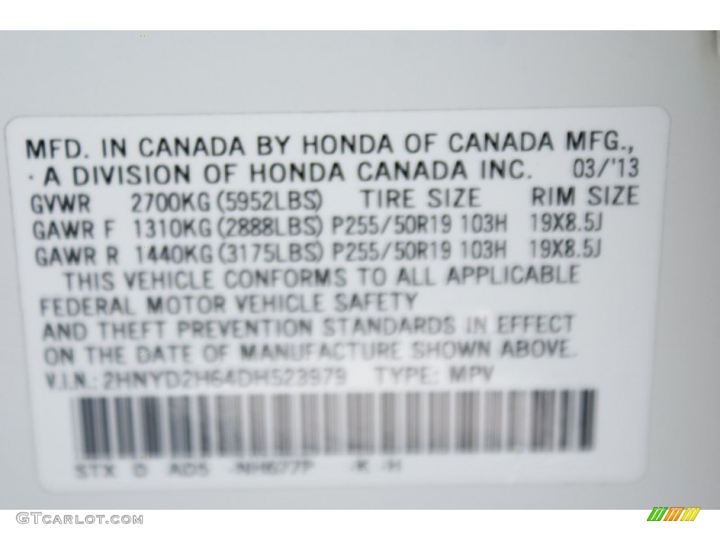 2013 MDX SH-AWD Advance - Aspen White Pearl / Parchment photo #62