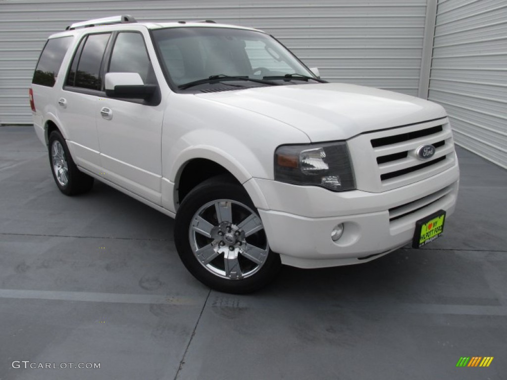 2010 Expedition Limited - White Platinum Tri-Coat Metallic / Charcoal Black photo #1