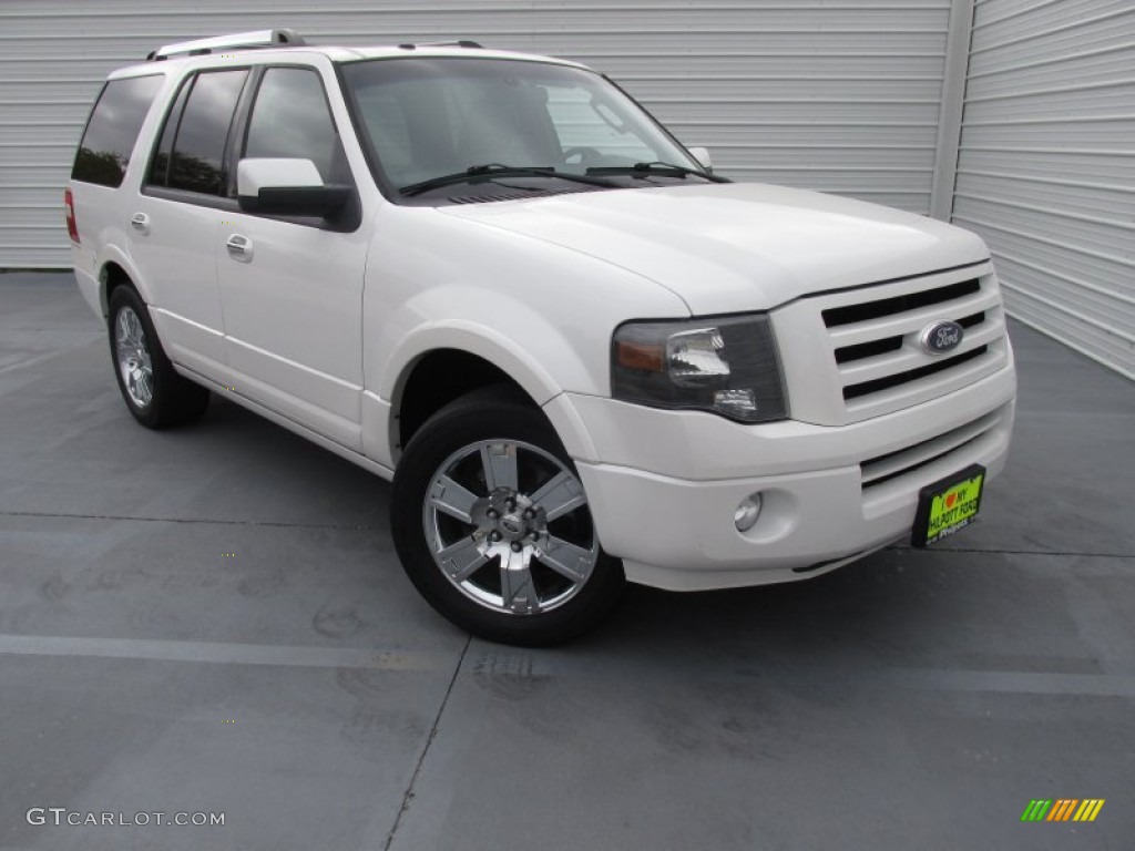 2010 Expedition Limited - White Platinum Tri-Coat Metallic / Charcoal Black photo #2