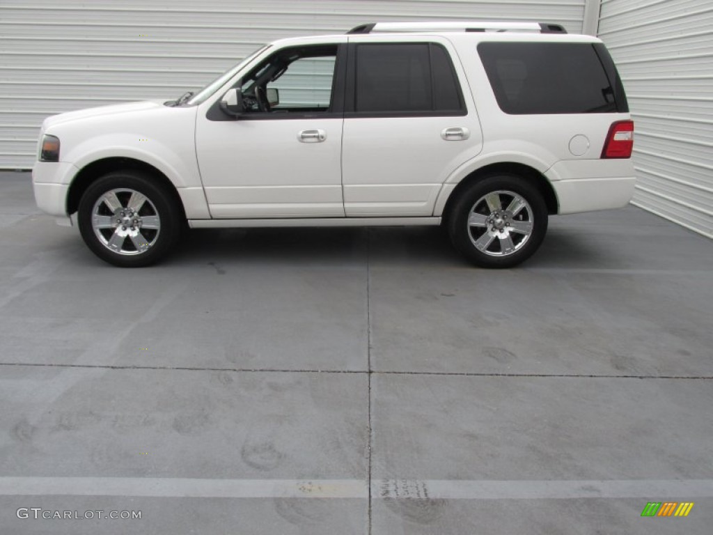 2010 Expedition Limited - White Platinum Tri-Coat Metallic / Charcoal Black photo #3